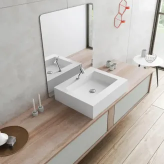 ENCIMERA SOLID SURFACE A MEDIDA TARENTO CON FALDON BAALNEO
