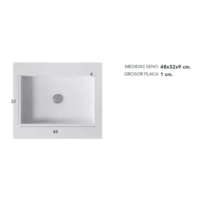 MEDIDAS SENO ENCIMERA SOLID SURFACE A MEDIDA TARENTO CON FALDON BAALNEO