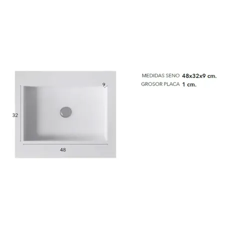 MEDIDAS SENO ENCIMERA SOLID SURFACE A MEDIDA TARENTO CON FALDON BAALNEO
