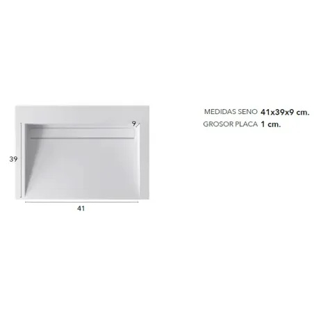 MEDIDAS SENO ENCIMERA SOLID SURFACE A MEDIDA MONOPOLI SIN FALDON BAALNEO