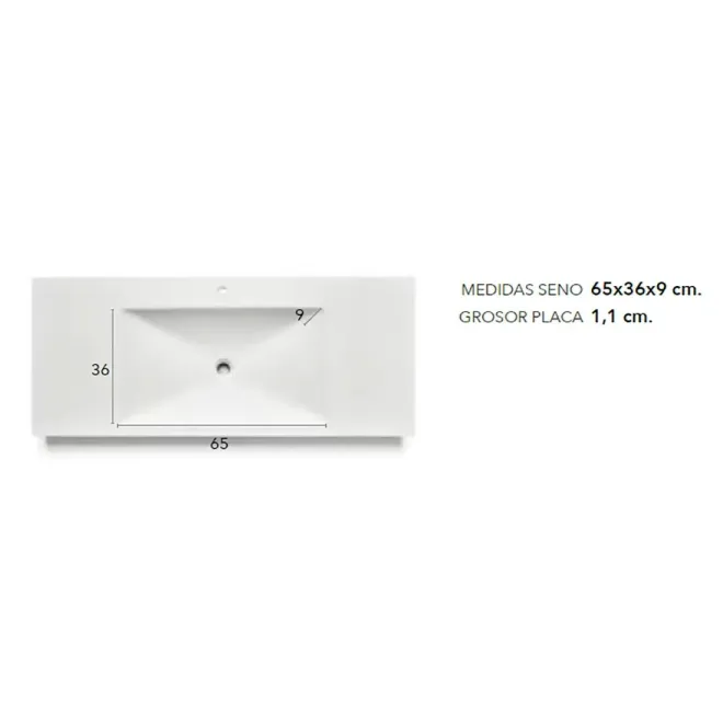 MEDIDAS SENO ENCIMERA SOLID SURFACE A MEDIDA BRINDISI CON FALDON BAALNEO
