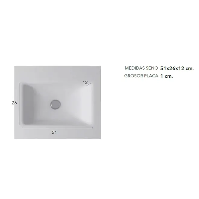 MEDIDAS SENO ENCIMERA SOLID SURFACE A MEDIDA VIESTE SIN FALDON BAALNEO