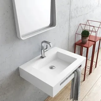 ENCIMERA DOBLE SENO SOLID SURFACE A MEDIDA SURF CON FALDON BAALNEO