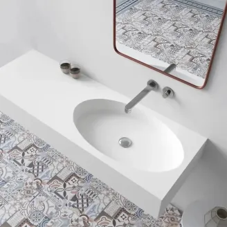 ENCIMERA SOLID SURFACE A MEDIDA MIAMI SIN FALDON BAALNEO