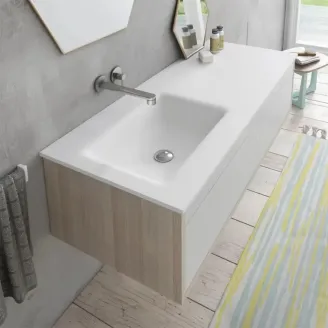 ENCIMERA DOBLE SENO SOLID SURFACE A MEDIDA ROMA CON FALDON BAALNEO