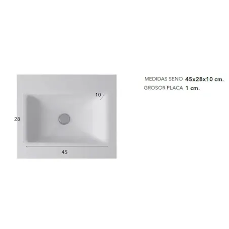 COTAS SENOS ENCIMERA DOBLE SENO SOLID SURFACE A MEDIDA ROMA CON FALDON BAALNEO