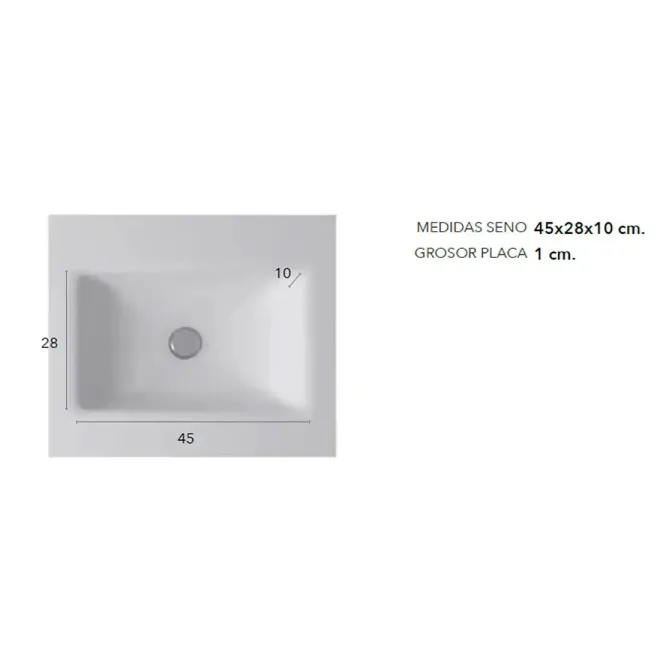 COTAS SENOS ENCIMERA DOBLE SENO SOLID SURFACE A MEDIDA ROMA SIN FALDON BAALNEO