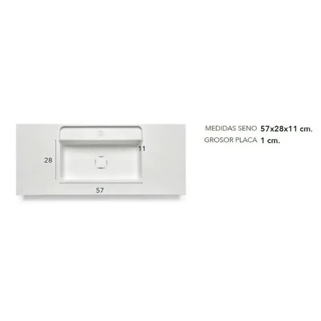 COTAS SENOS ENCIMERA DOBLE SENO SOLID SURFACE A MEDIDA SORRENTO SIN FALDON BAALNEO