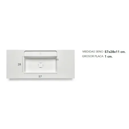 COTAS SENOS ENCIMERA DOBLE SENO SOLID SURFACE A MEDIDA SORRENTO CON FALDON BAALNEO