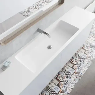 ENCIMERA DOBLE SENO SOLID SURFACE A MEDIDA NEBRASKA 80 CON FALDON BAALNEO
