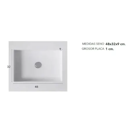 COTAS SENOS ENCIMERA DOBLE SENO SOLID SURFACE A MEDIDA TARENTO SIN FALDON BAALNEO