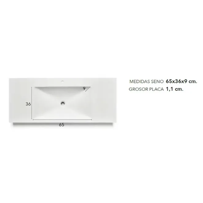 COTAS SENO ENCIMERA SOLID SURFACE A MEDIDA BRINDISI SIN FALDON BAALNEO