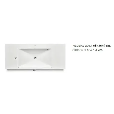 COTAS SENO ENCIMERA SOLID SURFACE A MEDIDA BRINDISI SIN FALDON BAALNEO