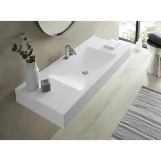 ENCIMERA DOBLE SENO SOLID SURFACE A MEDIDA BRINDISI SIN FALDON BAALNEO
