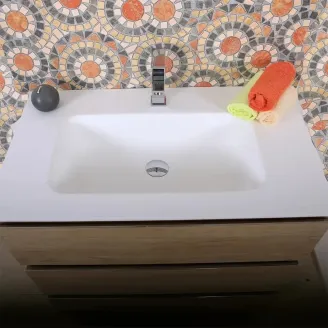 ENCIMERA DOBLE SENO SOLID SURFACE A MEDIDA VIESTE SIN FALDON BAALNEO