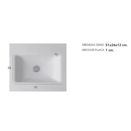 COTAS SENOS ENCIMERA DOBLE SENO SOLID SURFACE A MEDIDA VIESTE CON FALDON BAALNEO