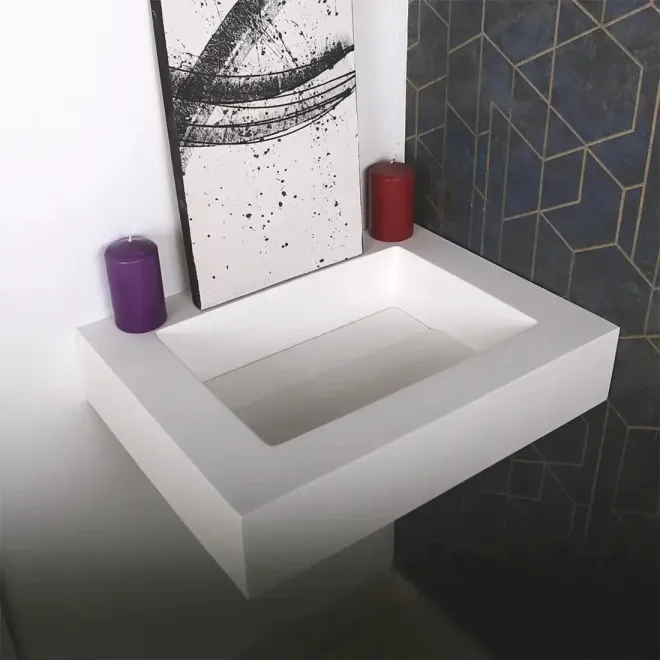 ENCIMERA DOBLE SENO SOLID SURFACE A MEDIDA GRECO SIN FALDON BAALNEO
