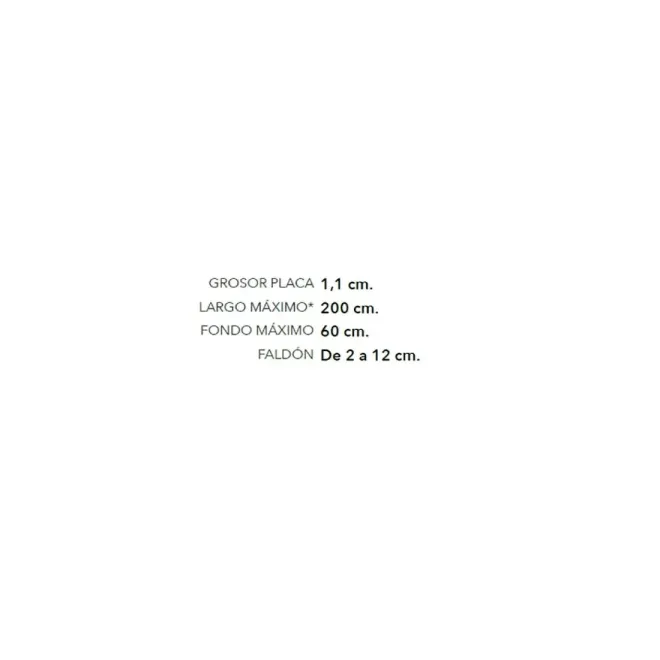 ENCIMERA SOLID SURFACE A MEDIDA ESTANTE SIN FALDON BAALNEO