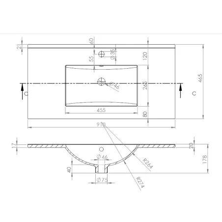 ▷LAVABO ENCIMERA CLASSIC Barato | Tienda Online | Envío GRATIS