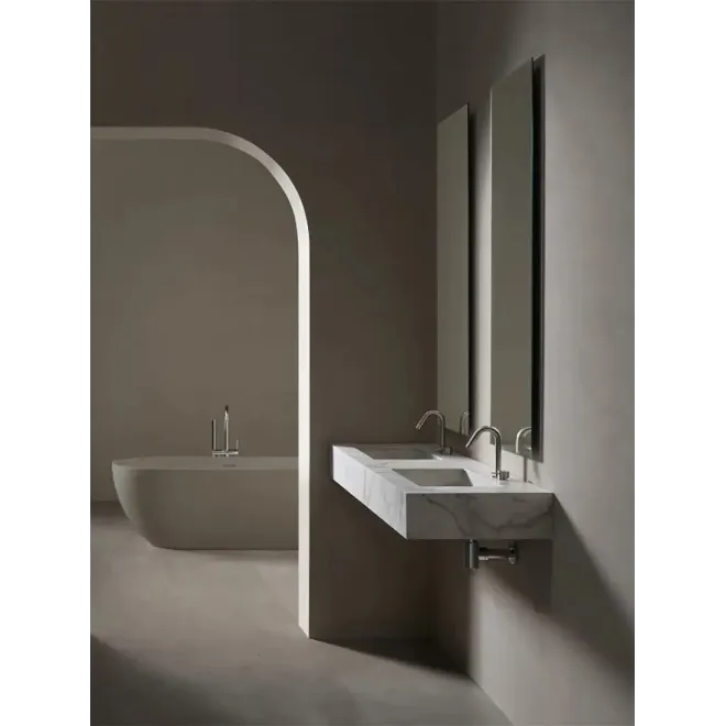 ENCIMERA DOBLE SENO GRES PORCELANICO A MEDIDA ATENEA CON FALDON RESIGRES