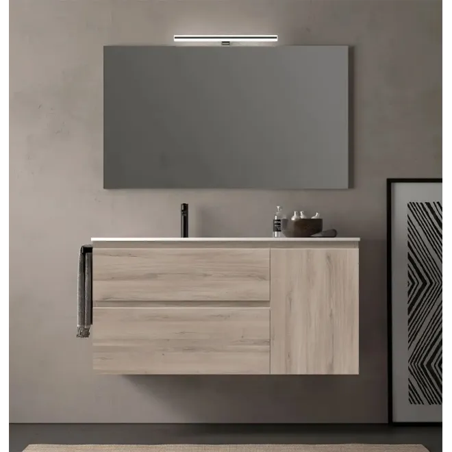 MUEBLE BAÑO 80 CARMEN 2 CAJONES 1 PUERTA SUSPENDIDO AVILA DOS