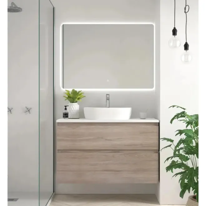 MUEBLE BAÑO FONDO REDUCIDO SUSPENDIDO 80 CARMEN 2 CAJONES AVILA DOS
