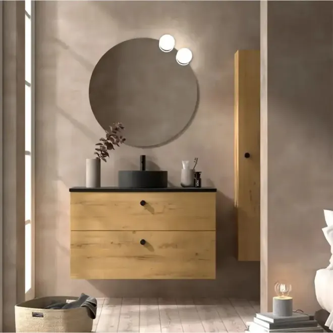 MUEBLE BAÑO FONDO REDUCIDO SUSPENDIDO 100 CARMEN 2 CAJONES AVILA DOS