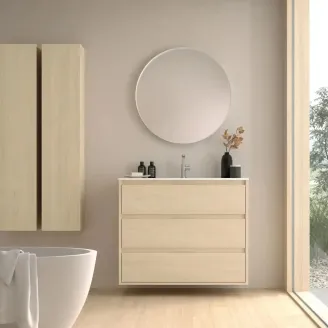 MUEBLE BAÑO FONDO REDUCIDO SUSPENDIDO 60 CARMEN 3 CAJONES AVILA DOS