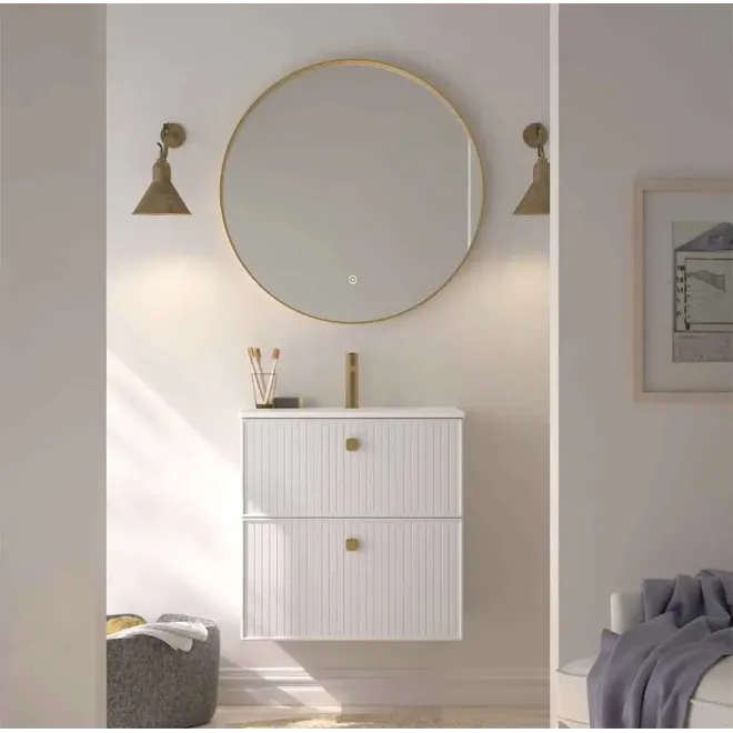 MUEBLE BAÑO 60 BLANCA 2 CAJONES AVILA DOS
