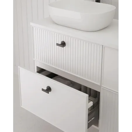 DETALLE MUEBLE BAÑO 80 BLANCA 2 CAJONES AVILA DOS