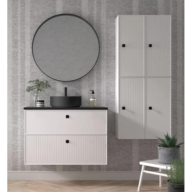 MUEBLE BAÑO 80 BLANCA 2 CAJONES AVILA DOS