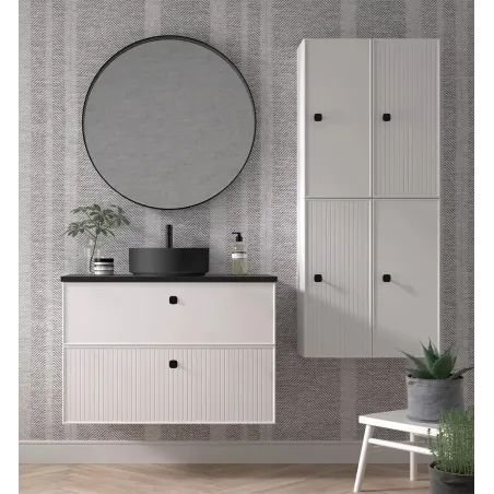 MUEBLE BAÑO 100 BLANCA 2 CAJONES AVILA DOS