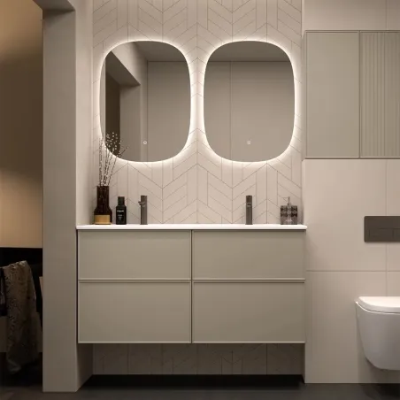MUEBLE BAÑO 140 BLANCA 4 CAJONES AVILA DOS