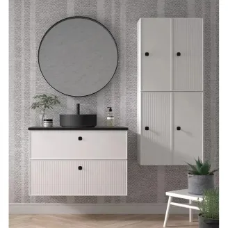 MUEBLE BAÑO FONDO REDUCIDO SUSPENDIDO 80 BLANCA 2 CAJONES AVILA DOS