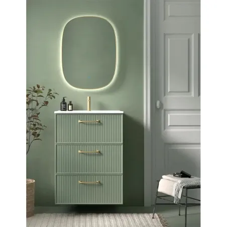MUEBLE BAÑO FONDO REDUCIDO SUSPENDIDO 80 BLANCA 3 CAJONES AVILA DOS