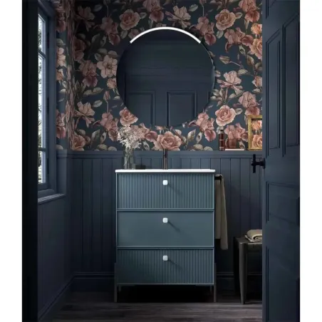 MUEBLE BAÑO FONDO REDUCIDO SUSPENDIDO 80 BLANCA 3 CAJONES AVILA DOS