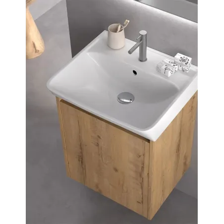 DETALLE MUEBLE BAÑO SUSPENDIDO SLIM RECTO 1 PUERTA AVILA DOS