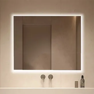 Espejo de baño rectangular con luz LED Halo Baalneo