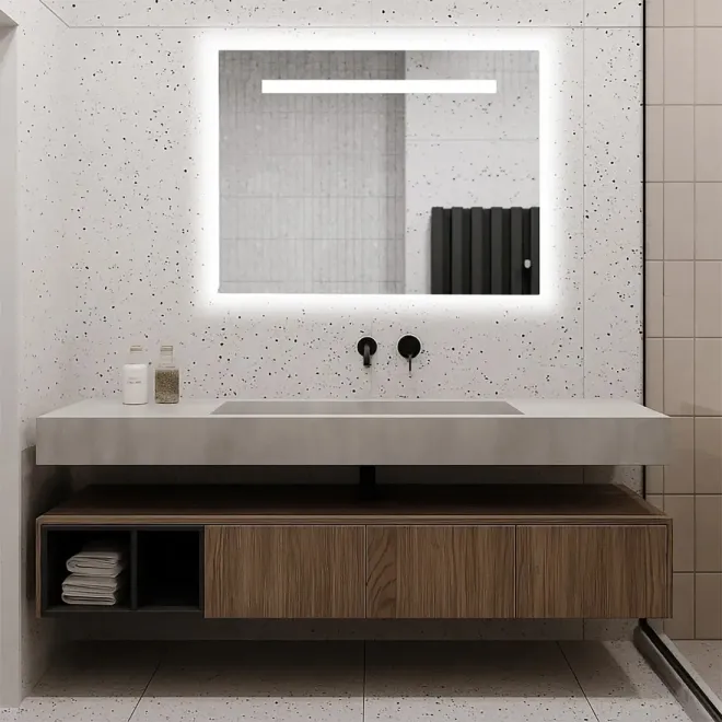 Espejo de baño con luz LED Backlit Baalneo | TiendaInicia