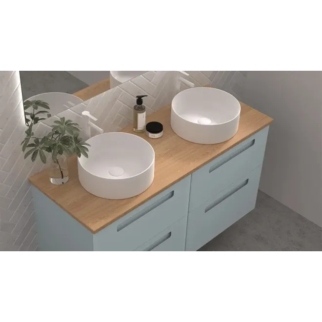 DETALLE MUEBLE BAÑO SUSPENDIDO 140 PARIS 4 CAJONES AVILA DOS
