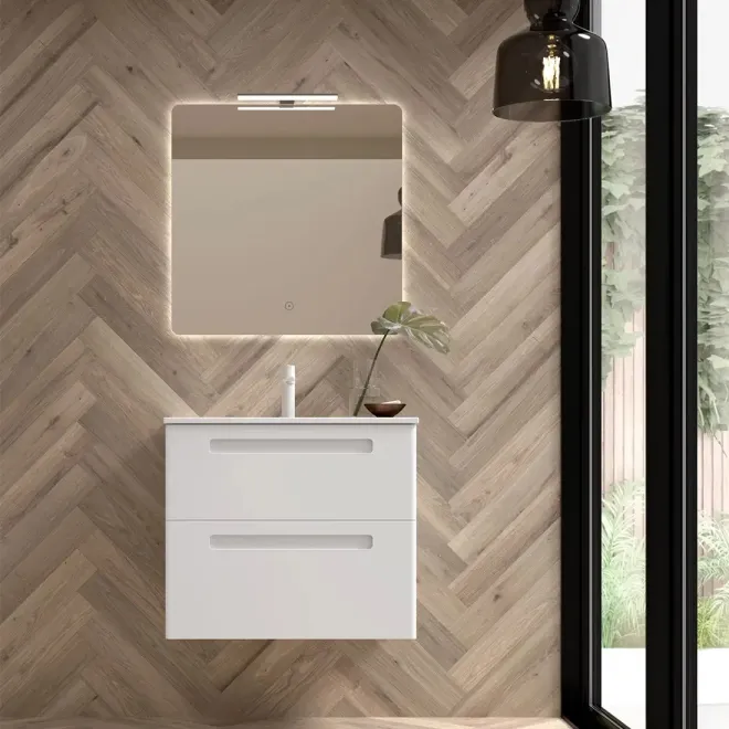 MUEBLE BAÑO FONDO REDUCIDO SUSPENDIDO 100 PARIS 2 CAJONES AVILA DOS