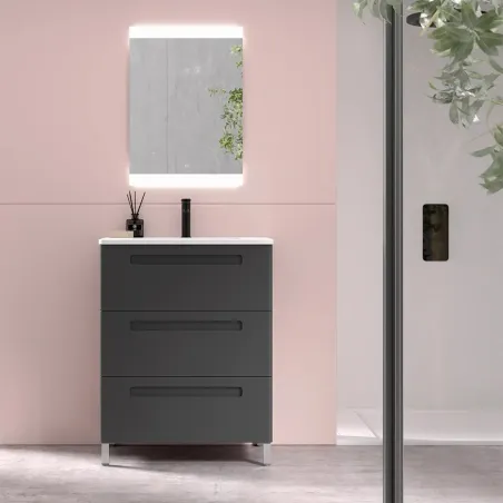 MUEBLE DE BAÑO MODERNO PARIS 3 CAJONES 80
