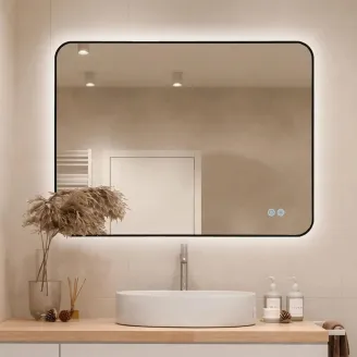 Espejo baño retroiluminado con marco aluminio Focus Baalneo