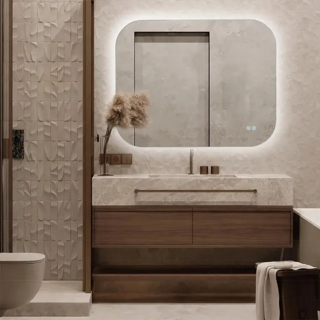 Espejo Luz Led Prisma 80x100 Ambiente
