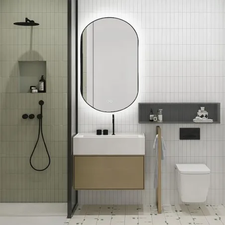 Espejo Led 60x90 Bali Negro Ambiente