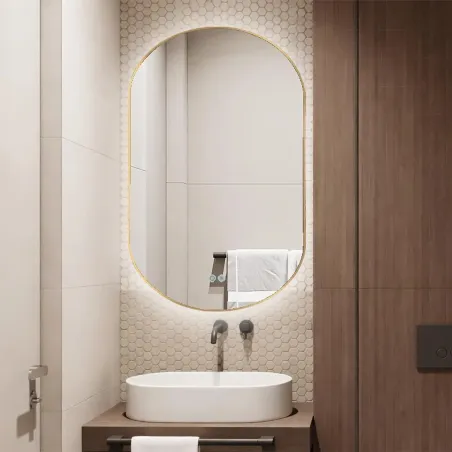 Espejo Led 60x90 Bali Oro Detalle