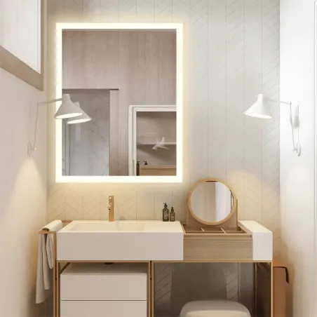 Espejo Baño Luz Led Perimetral Nova Ambiente