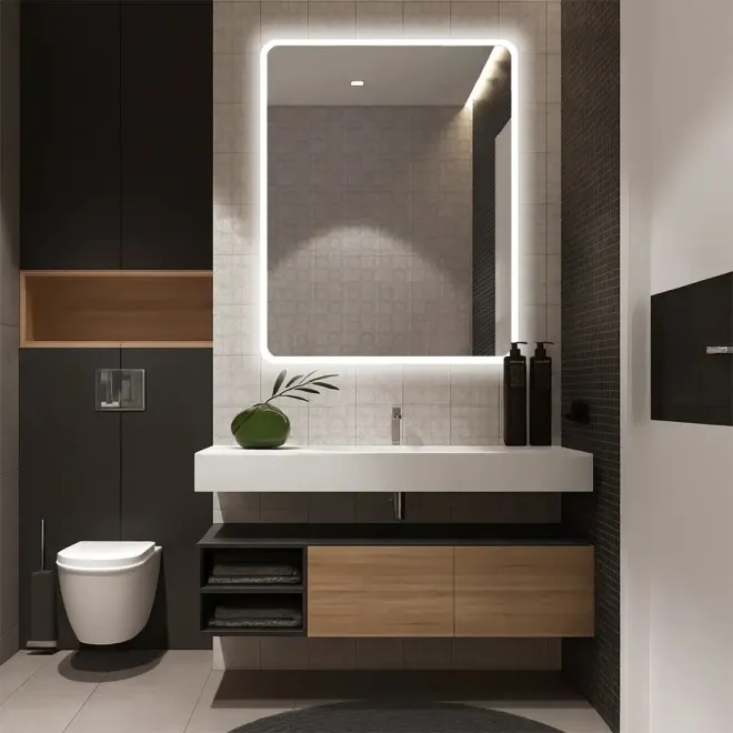 Espejo Baño Luz Led Perimetral Lumo Ambiente