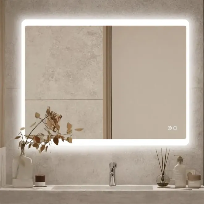 Espejo Baño Luz Led Sirio 80x100 Detalle