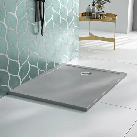 Plato Ducha Cerámico Stepin Extraplano Unisan Gris